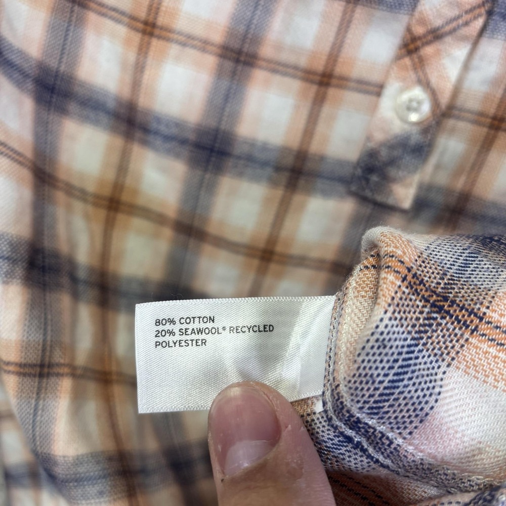 Duluth Trading Co Shirt Womens Small Multicolor Plaid Flannel Henley Long Sleeve - Picture 3 of 6